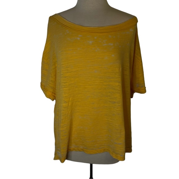 Free People We the Free Viola Flowy Oversized Tee Bright Mango Orange Size Med - Picture 4 of 12